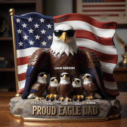 Proud Eagle Dad Acrylic Plaque - Personalized Gifts