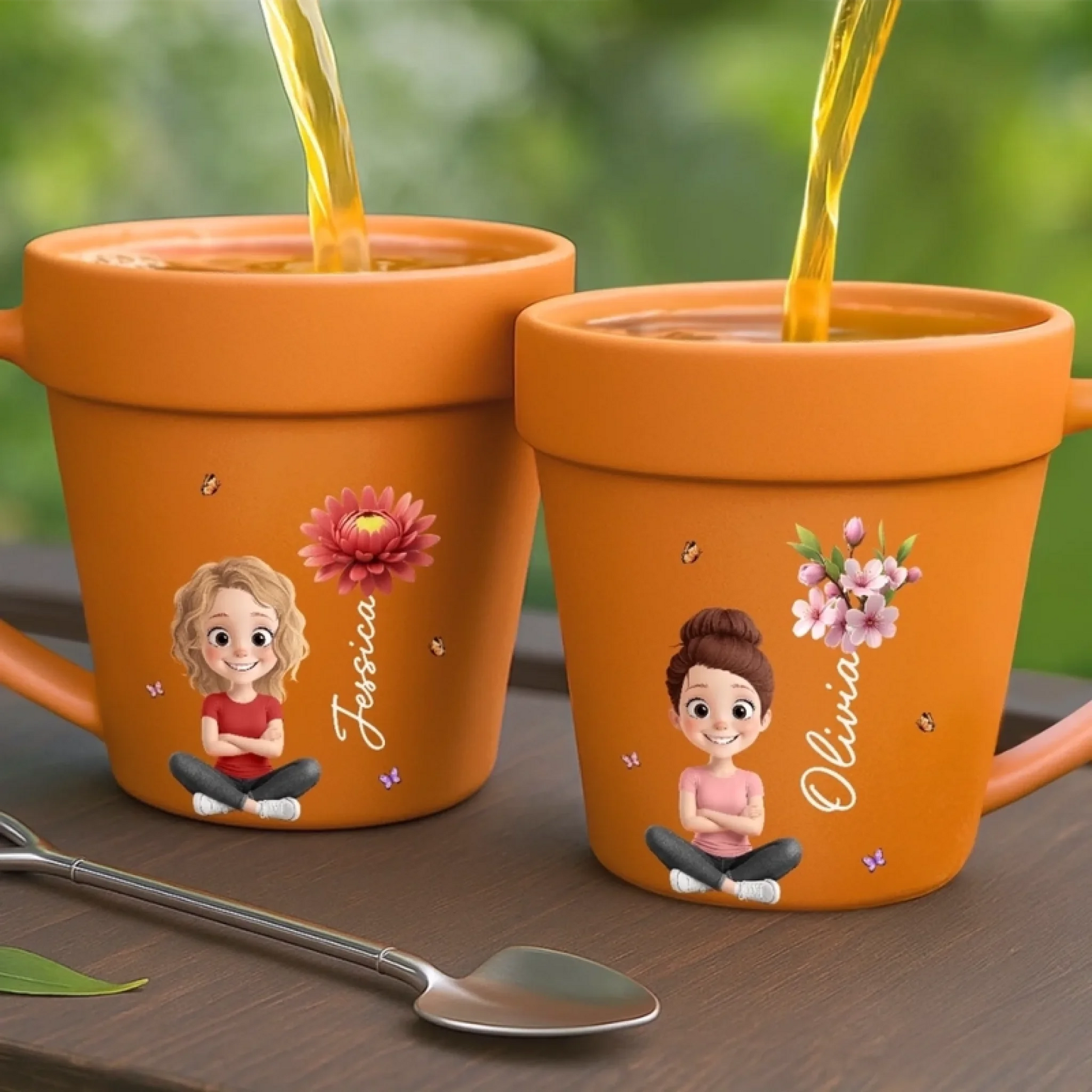 Custom Plant Pot Ceramic Mug - Personalized Birthda