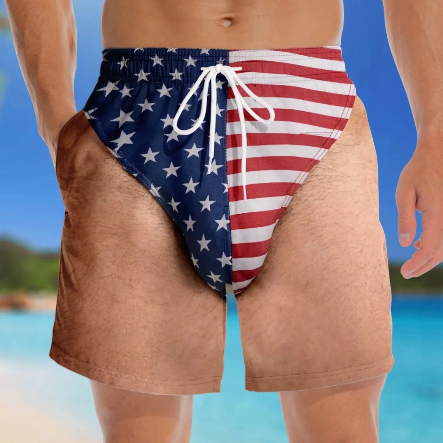 Custom Tropical Hawaiian Aloha Men Beach Shorts - Personalized Summer Vacation And Travel Gifts For Men - Freedom And Chill