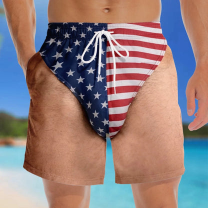 Custom Tropical Hawaiian Aloha Men Beach Shorts - Personalized Summer Vacation And Travel Gifts For Men - Freedom And Chill