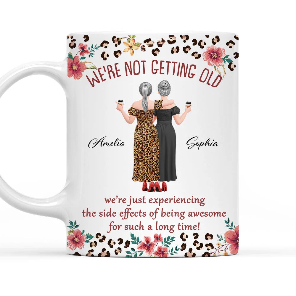 Custom Mug - Personalized Best Friend Birthday Gifts For Women, Besties, Sisters, BFF - Besties Forever For Life