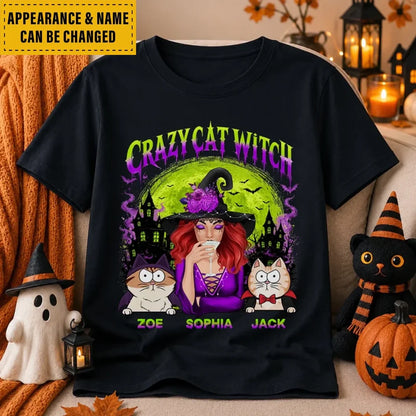 Custom Unisex T-shirt, Premium T-shirt, Hoodie - Personalized Halloween Witchy Gifts For Cat Lovers, Cat Mom And Dad - Meet My Spooky Fur Babies