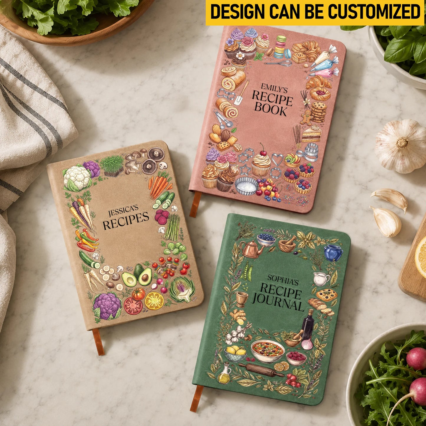 Custom Recipe Book - Personalized gifts for oneself, friends, and relatives - Record the cooking tutorials