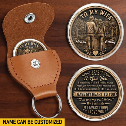Custom Pocket Hug - Personalized Anniversary Wedding Gifts For Husband And Wife, Him And Her - To My Sweet Wife