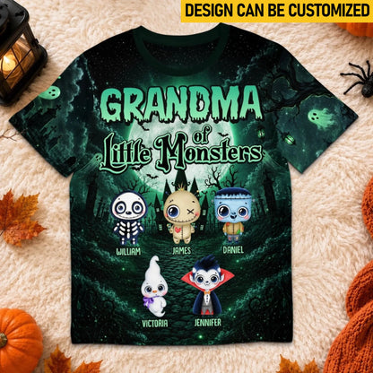 Custom Monster T-shirt - Personalized Halloween Birthday Gifts For Mom, Grandma - Mystical Halloween Family Night
