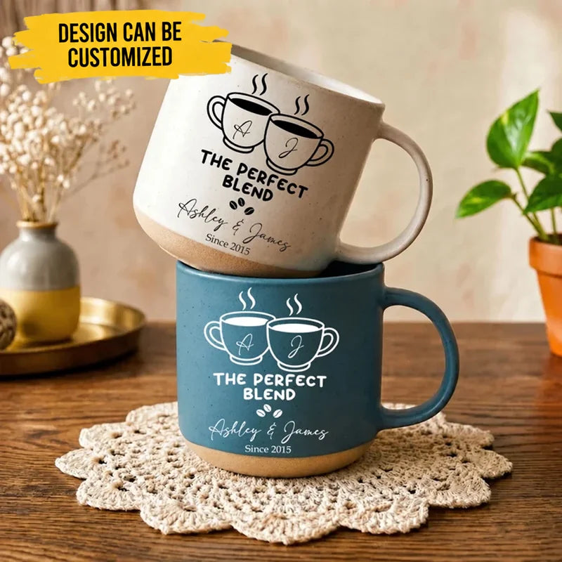 Custom Mug - Personalized Still Brewing Love Since Couples Name Date Ceramic Coffee Mug - For Wedding Anniversary & Couple Gifts