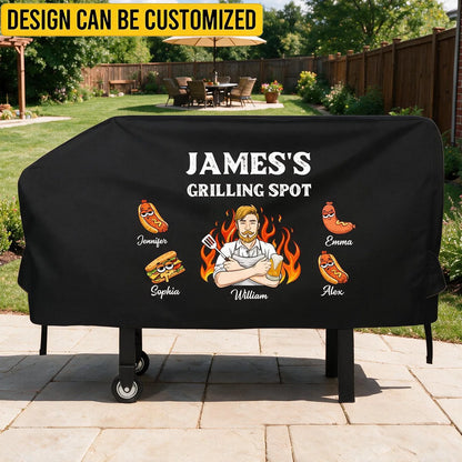 Custom Griddle Cover-Personalized Father's Gifts For Dad, Grandpa - King Of The Grill