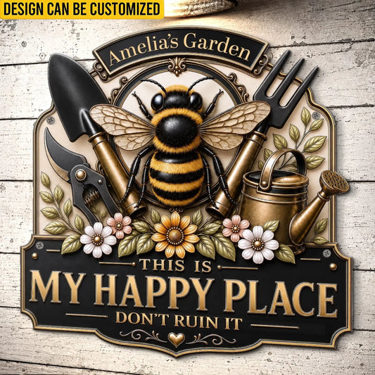 Custom Shaped Metal Sign - Personalized Birthday Garden Gifts For Gardeners - Bloom Where You Are Planted