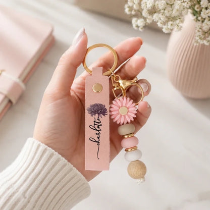 Customize_Message_For_Besties_With_Birth_Flower_Personalized_Beaded_Keychain_4