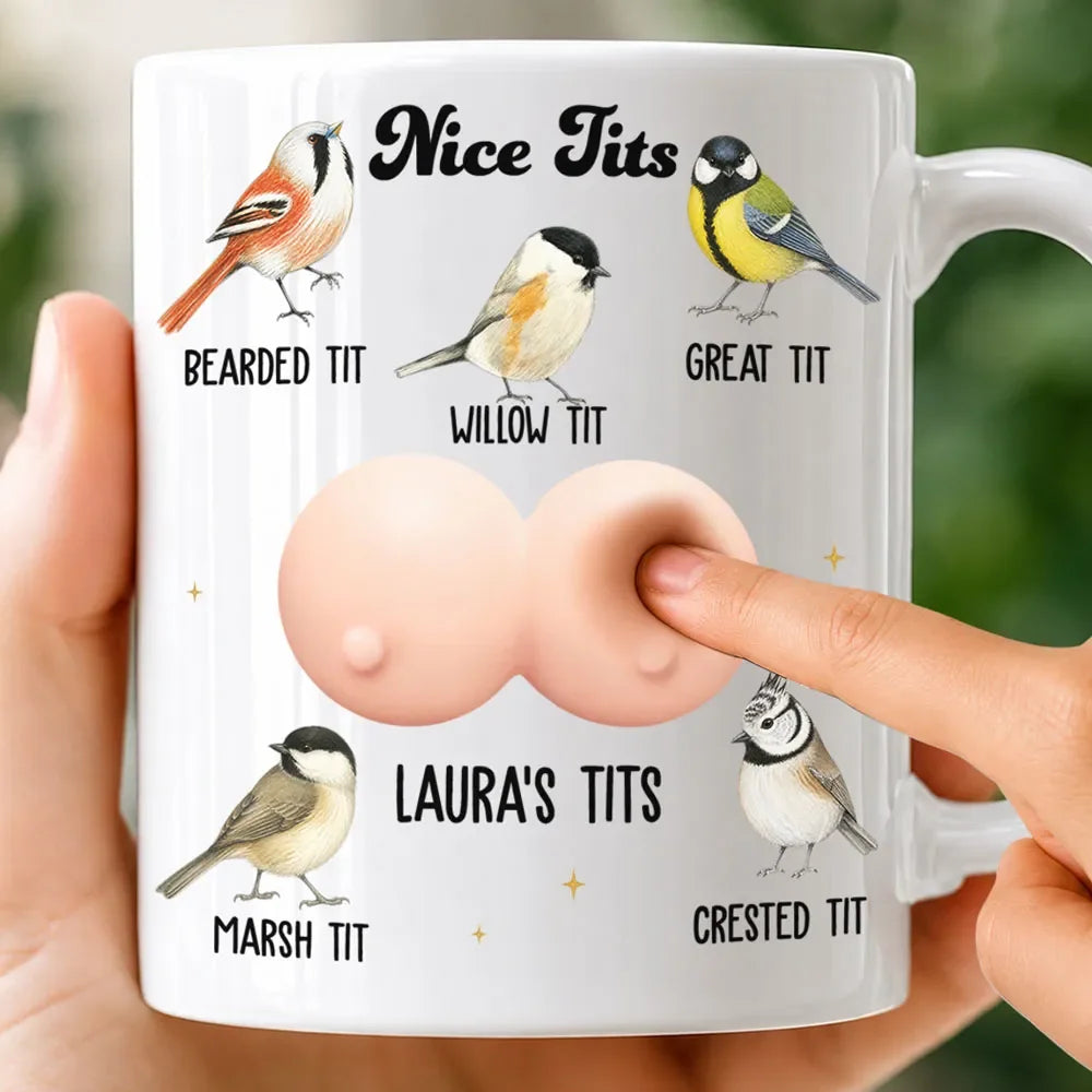 Custom Mug - Personalized Anniversary Wedding Gifts For Husband And Wife, Him And Her - Nice Tits