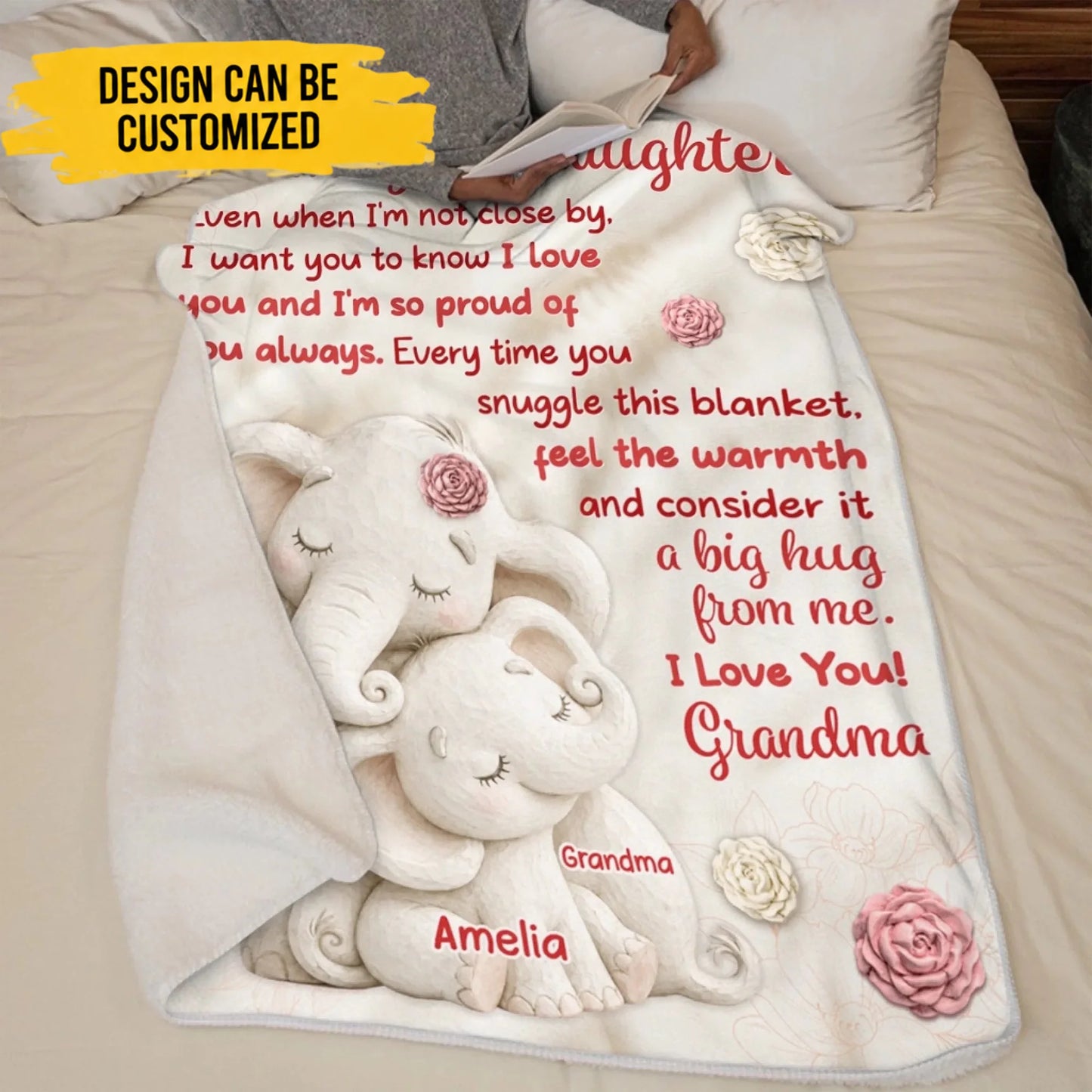 Custom Blanket - Personalized Birthday Gifts For Granddaughter - Consider This A Big Hug