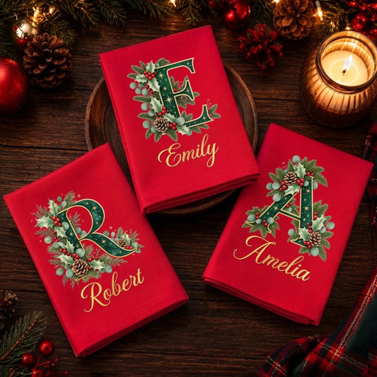 Custom Cotton Napkin - Personalized Christmas Birthday Gifts For Mom, Dad, Brother, Sister - Gather & Be Merry