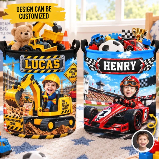 Custom Photo Laundry Basket - Personalized Birthday Gifts For Kids - Built To Explore