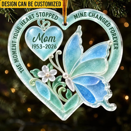 Custom Sea Glass Acrylic Ornament - Personalized Christmas Memorial Sympathy Gifts For Loss Of Mom, Dad - Your Love Is My Legacy