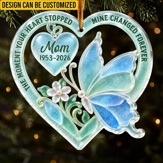 Custom Sea Glass Acrylic Ornament - Personalized Christmas Memorial Sympathy Gifts For Loss Of Mom, Dad - Your Love Is My Legacy