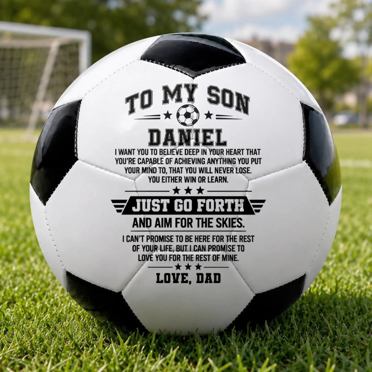 Custom Soccer Ball - Personalized Gifts For Son, Grandson, Soccer Lovers - Keep Chasing Your Dreams