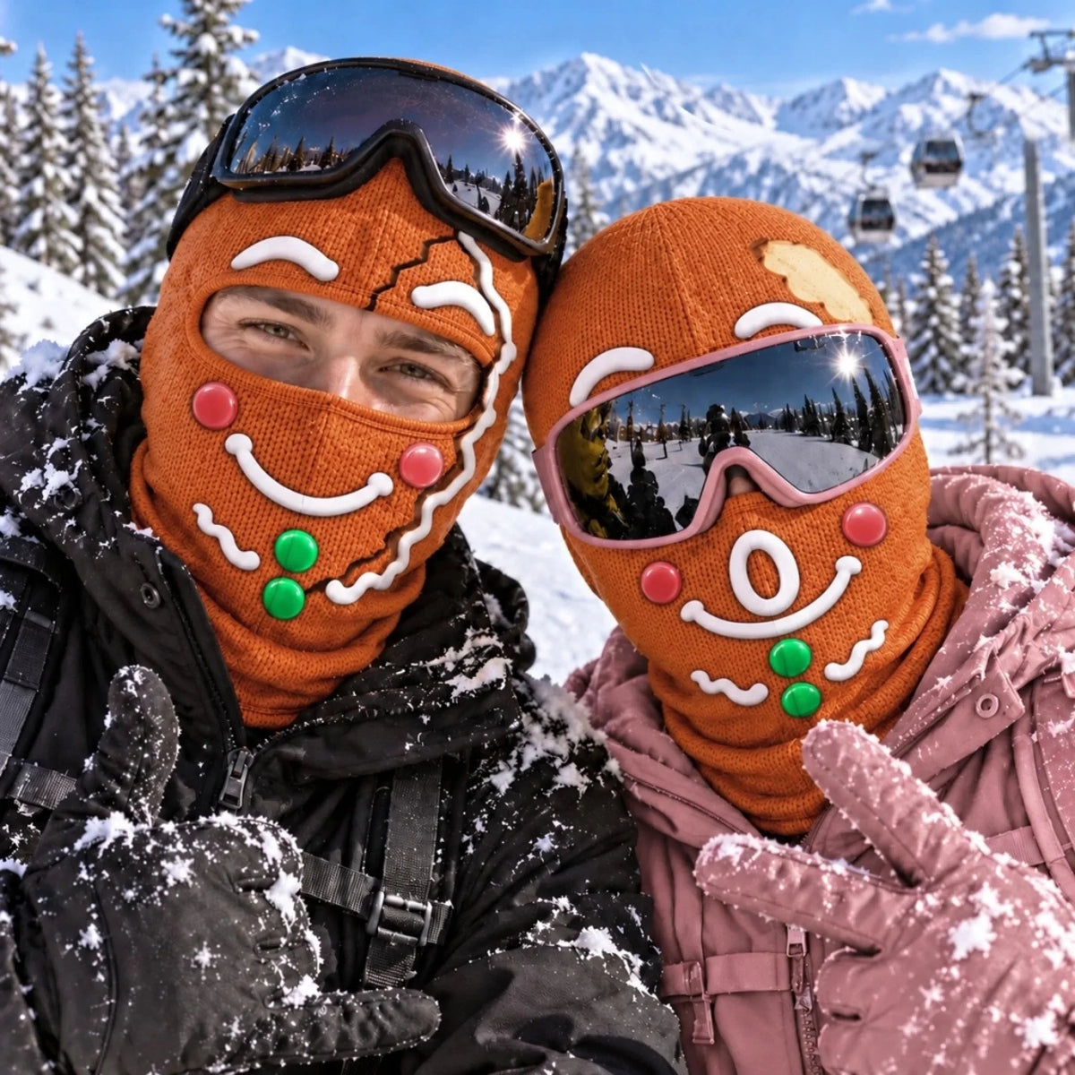 Custom Gingerbread Ski Gifts - Personalized Ski Mask