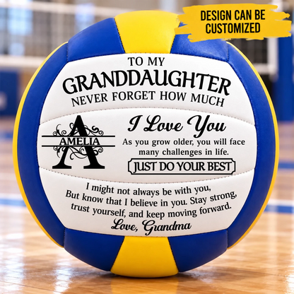 Custom Volleyball - Personalized Name Grandma Love Gifts for Daughter, Granddaughter, Son, Grandson