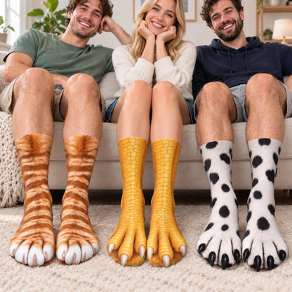 Custom Funny Animal Feet Gifts for Animal Lovers - Personalized Middle Tube Socks - How about my leg