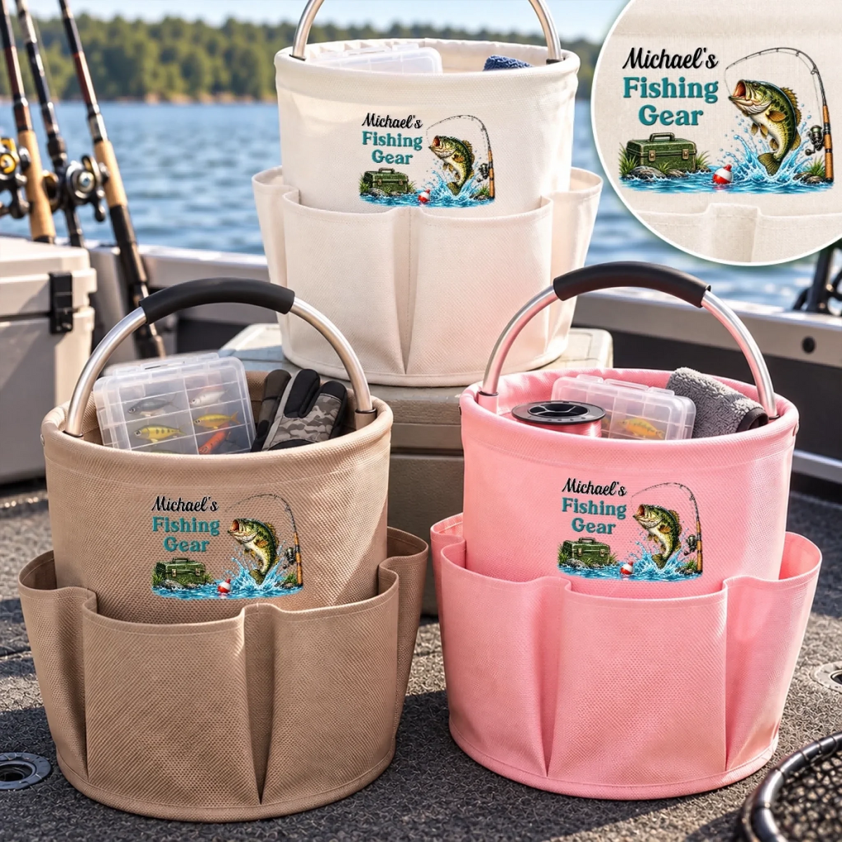 Custom Name Gardening Tool Bag - Personalized  Fishing Gear Gifts for Anglers